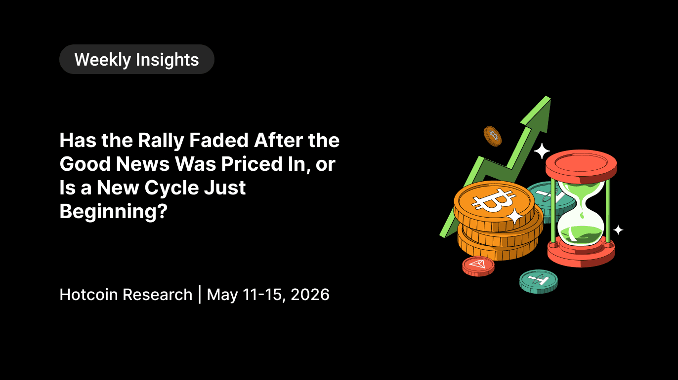 Has the Rally Faded After the Good News Was Priced In, or Is a New Cycle Just Beginning? Hotcoin Research | May 11-15, 2026